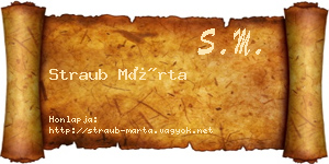 Straub Márta névjegykártya
