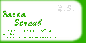 marta straub business card